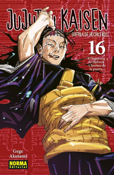 Portada de Jujutsu Kaisen, Tomo 16 (edición en español)