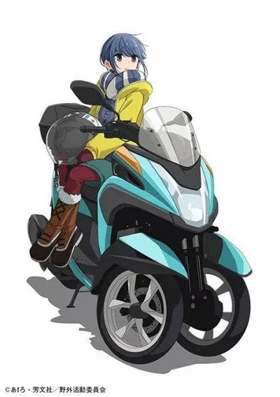 Laid-Back Camp Saunas and Grub and Three-Wheeler Bikes anime poster