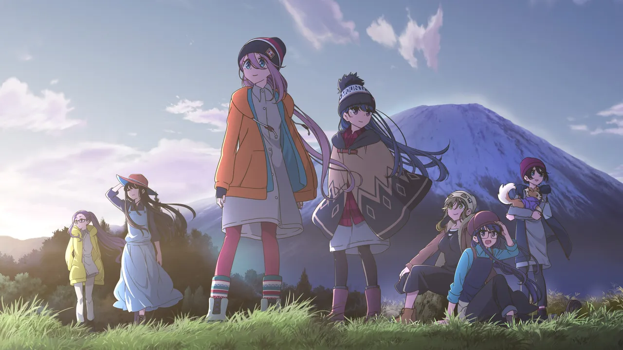 Laid-Back Camp anime key visual