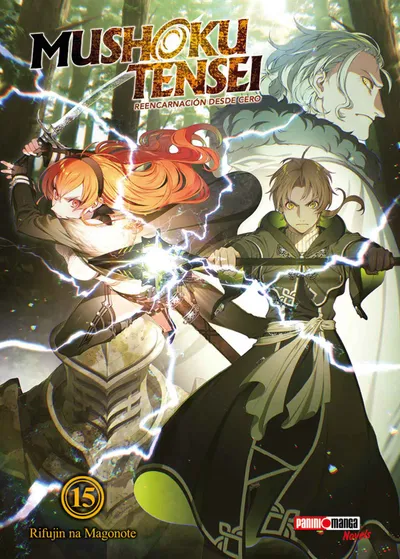 Portada de Mushoku Tensei: Jobless Reincarnation, Tomo 15 (edición en español)