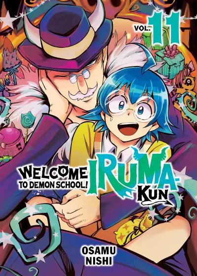 Portada de Iruma-kun en el instituto demoníaco, Tomo 11 (edición en inglés)