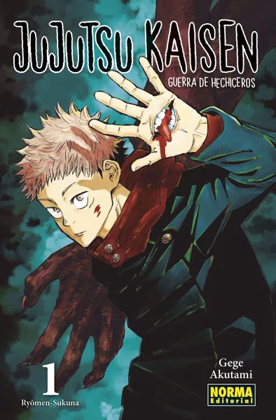 Portada de Jujutsu Kaisen, Tomo 1 (edición en español)